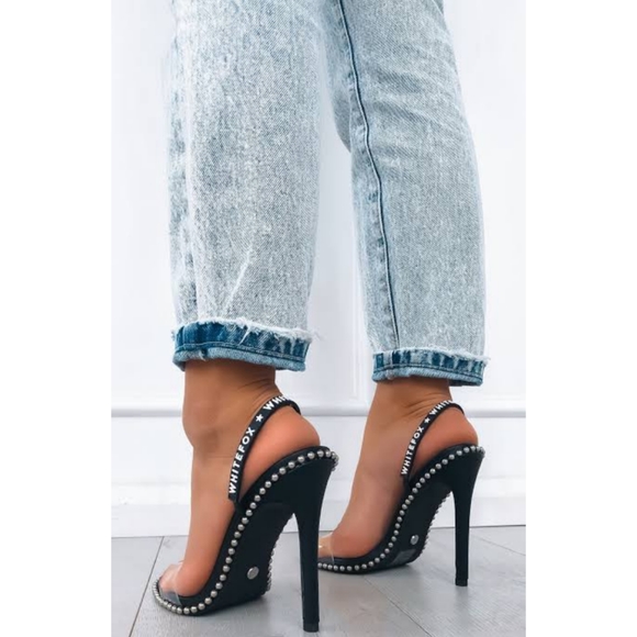 White Fox Boutique Shoes - WHITE FOX Chaos studded heels *size 10*